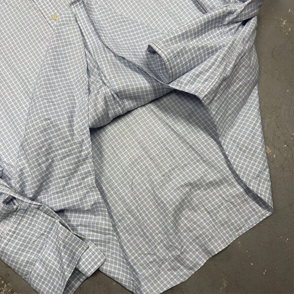 Thomas Pink Dress Shirt Check Textured Classic Fit French Cuffs Cotton 18.5 XXL - Picture 6 of 7